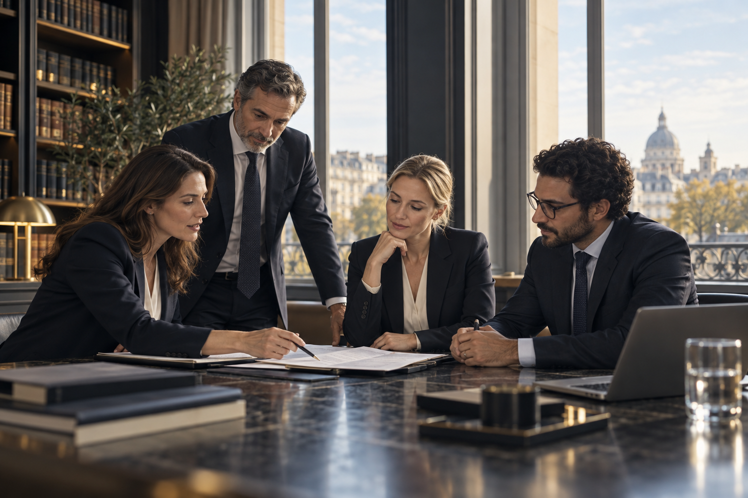 Avocats européens travaillant ensemble